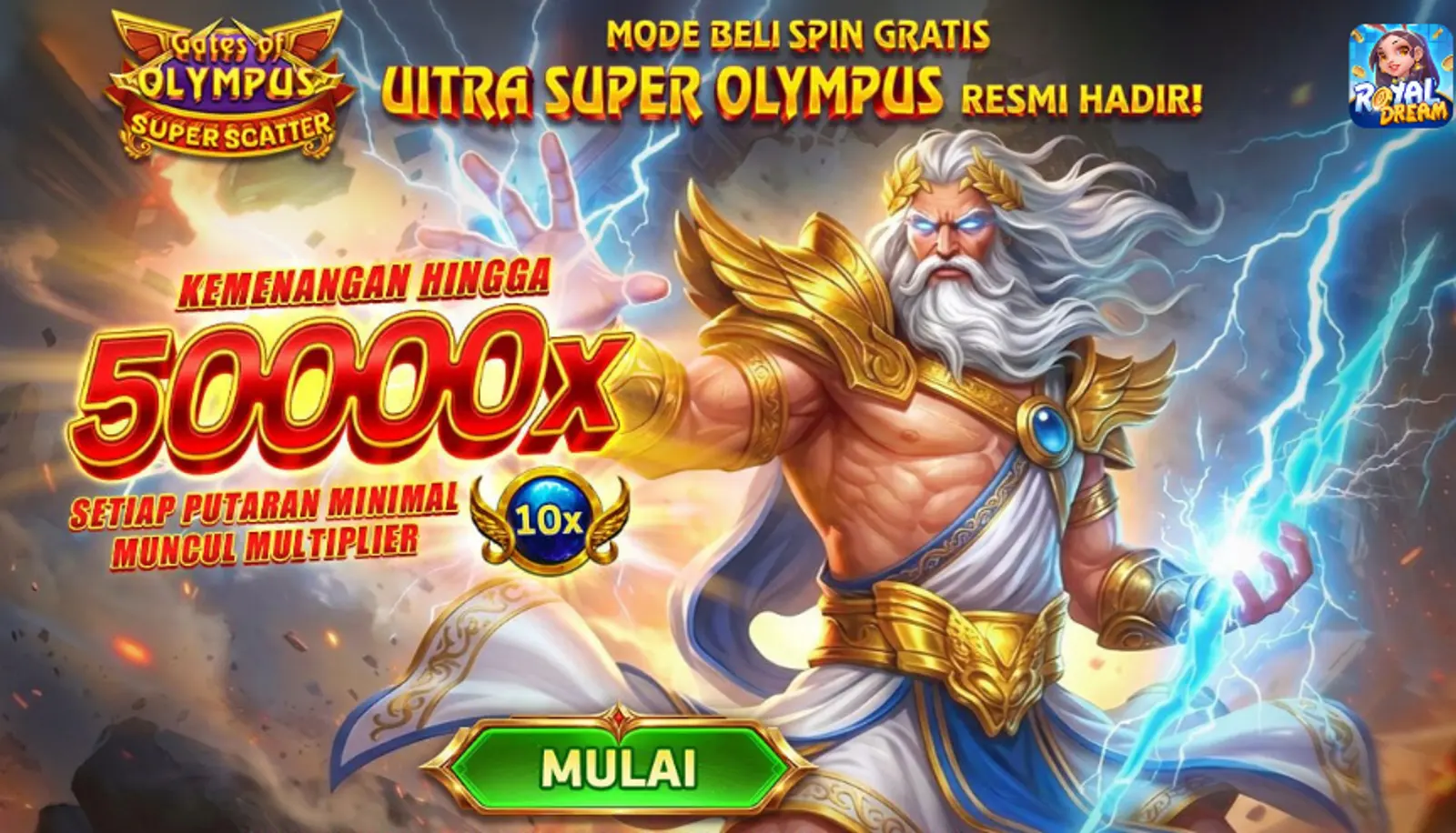 Tampilan istana naga bawah laut Royal Dream